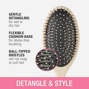 Conair Detangling hairbrush 3PK - wet or dry hair - ideal for curly or straight styles - detangler hair brush - hairbrushe...