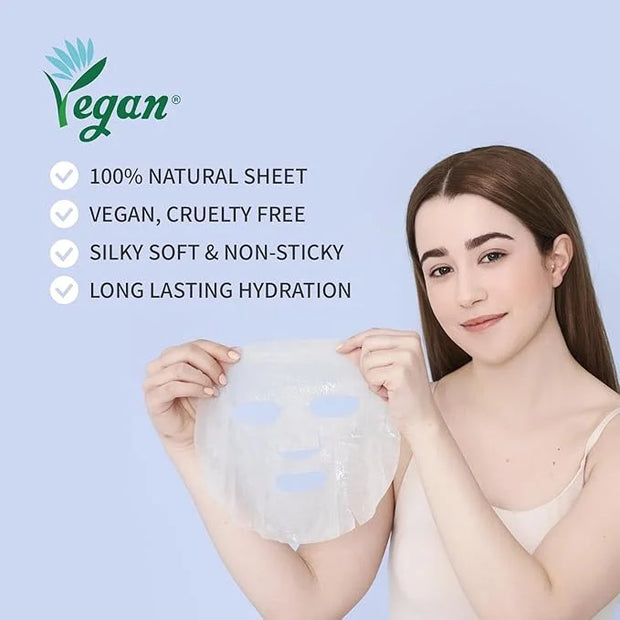 Hydrating Soothing Sheet Masks Gift Set for Skincare, Korean Vegan Sheet Mask for Dry, Sensitive Skin, Calming, Smoothing,...