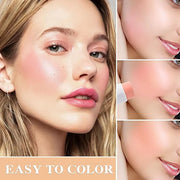 Cream Blush Stick with Brush and Makeup Sponge,Waterproof Multi Cream Makeup Stick,Lightweight,Long-lasting,2 in 1 Multi B...