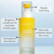 CLEAN SKIN CLUB Pineapple Glow Mist | Hyaluronic Acid + Peptides | Papaya + Coconut Extracts | Hydrating & Fortifying Face...