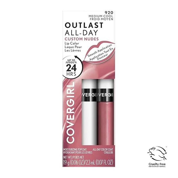 COVERGIRL Outlast All-Day Lip Color Custom Nudes, Medium Cool - Product Image