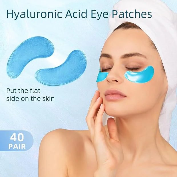 Under Eye Patches, 40 Pairs Eye Mask for Dark Circles, Puffy Eyes, Undereye Bags,Wrinkles,Eye Mask Patches with Hyaluronic...
