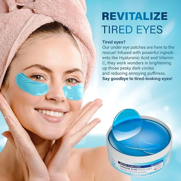 Under Eye Patches for Puffy Eyes: 60 Count Retinol Collagen Eye Gels Pads - Eye Skin Treatment Mask for Dark Circles, Wrin...