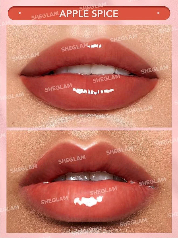 SHEGLAM Glaze Daze Lip Gloss Shiny Tinted Lip Gloss High Gloss Finish Plumping Lip Care Nourishing Not Easy to Fade Liquid...