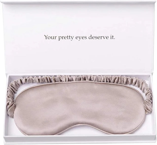 Silk Sleep Mask Light Blocking Luxury 100% Mulberry 19mm Silk Eye Mask Eye Cover Blindfold Ultra Soft Light & Comfy Anti A...