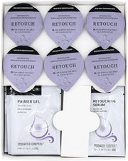 Retouch - Oxygen Facial CO2 Therapy, Home Facial, 6 Pods + 6 Primer Gel + 6 Serum After Treatment (New Formula Less Foam) ...