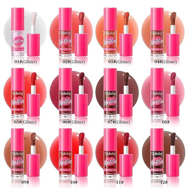 Lip Plumper Gloss Glitter Tinted Plumping Lip Gloss For Women Hydrating Long Lasting Shimmer Moisturizing Glossy Non Stick...