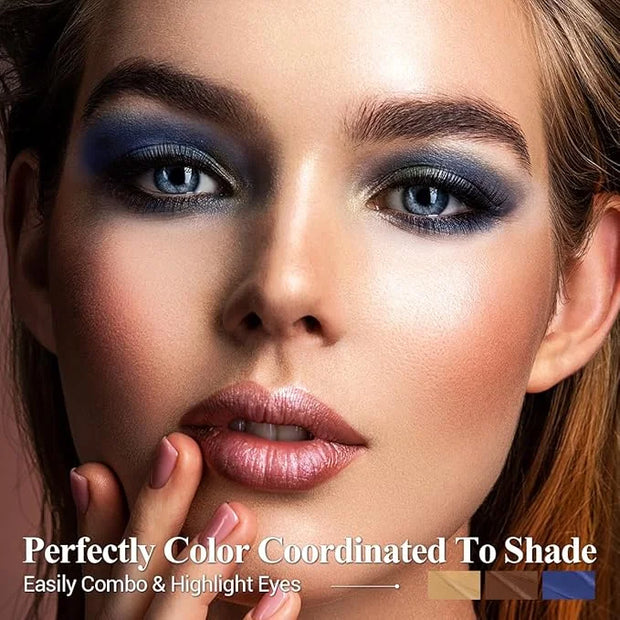 3PCS Eyeshadow Stick,Pro Longwear Matte Eye Shadow Sticks Pencil Crayon-Denim - Product Image