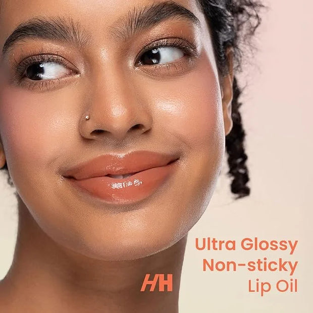 Handmade Heroes 100% Natural Vegan Lip Oil with Squalane Non-Sticky Lip Gloss Moisturizing, Shiny, Nourishing Korean Lip G...