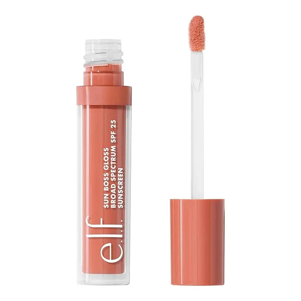 e.l.f. Sun Boss Gloss SPF 25, Pigmented Lip Gloss For A High-Shine Finish, Moisturizing & Conditioning Formula, Vegan & Cr...