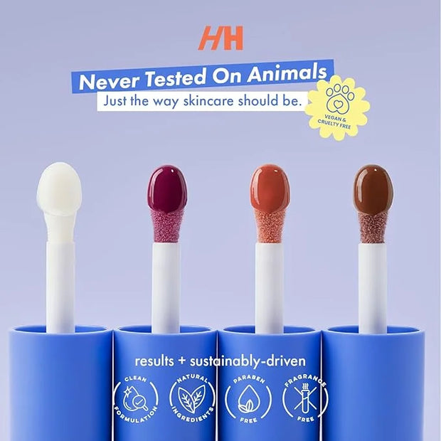 Handmade Heroes 100% Natural Vegan Lip Oil with Squalane Non-Sticky Lip Gloss Moisturizing, Shiny, Nourishing Korean Lip G...