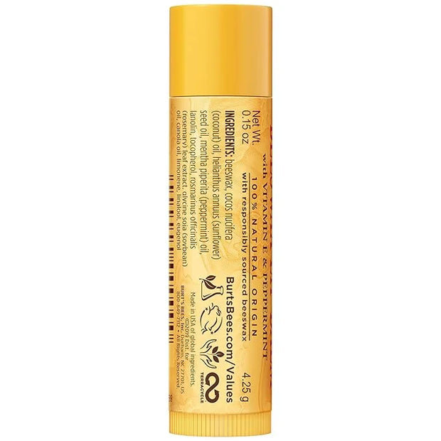 Burt's Bees Lip Balm - Original Beeswax 12 Count Pack in Bulk, Lip Moisturizer With Responsibly Sourced Beeswax, Tint-Free...
