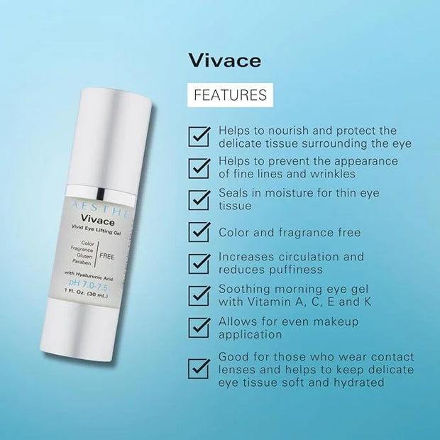 Aesthe Vivace Eye Lifting Gel - Revitalize & Firm + Aesthe Illuminare Illuminating Eye Cream Bundle - Product Image