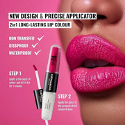 Dermacol NEW 16-Hour Lip Colour, Highly Pigmented Glossy Lip Stain, Two-Phase Lip Plumper Gloss, Kissproof Lip Makeup Prod...
