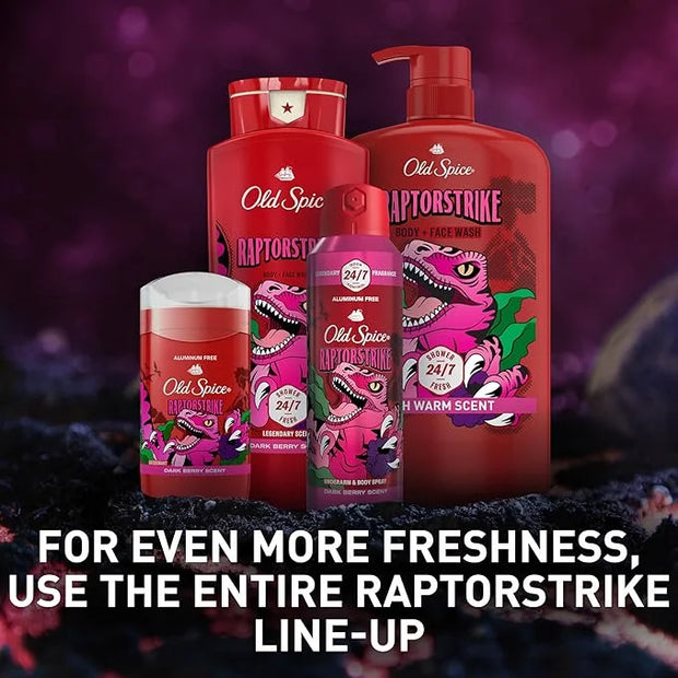 Old Spice Cleansing Body Wash for Men, 3X Defense, 24/7 Shower Fresh with Lasting Scent, 2-in-1 Body & Face Wash, Raptorst...