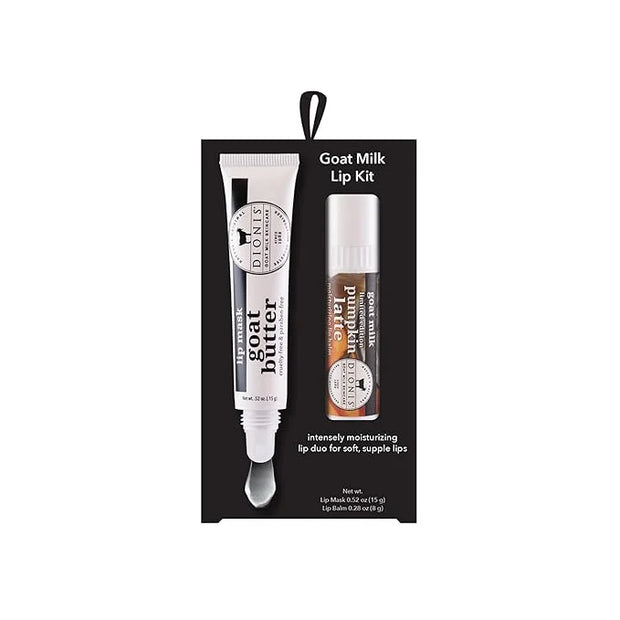 Dionis Goat Milk Skincare Pumpkin Overnight Lip Mask & Lip Balm Kit + Hand & Body Cream - Product Image