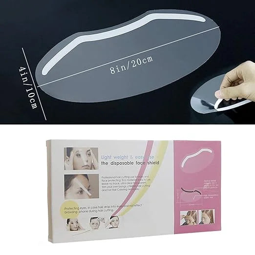 100 PCS Safety Face Shield, Disposable Microblading Protective Shower Visor Face Shield Mask Eye Shields Masks for Hairspr...