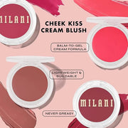 Milani Cheek Kiss Cream Blush- Cream to Gel Blush for Cheek and Lip Tint - Product Image