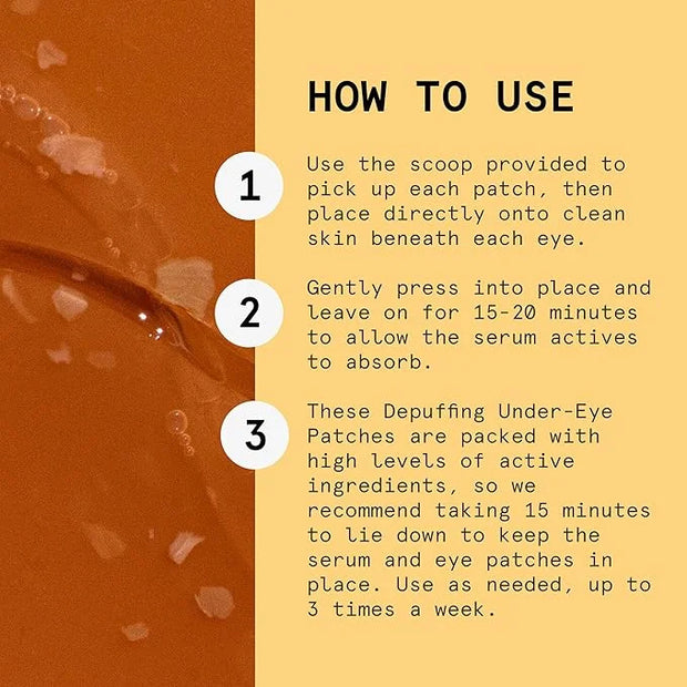 Depuffing under-eye gel pads to