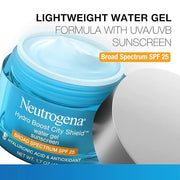 Neutrogena Hydro Boost Face Moisturizer with SPF 25, Hydrating Facial Sunscreen, Oil-Free and Non-Comedogenic Water Gel Fa...