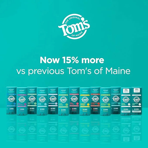 Tom's of Maine Clean Coast Aluminum Free Natural Deodorant For Women & Men | Goes on Clear | Odor & Wetness Protection | N...
