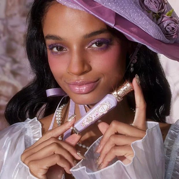 Flower Knows Violet Strawberry Rococo Glowy Lip Gloss,Moisturizing Shine Lip Oil,Hydrating Glitter Lip Plumper Makeup for ...