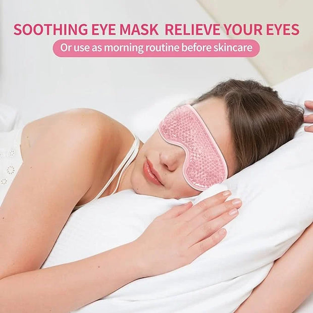 2PCS Reusable Hot Cold Therapy Gel Eye Mask for Puffiness, Dark Circles, Eye Bags, Dry Eyes, Headaches, Migraines, Stress ...