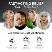 ToGoSpa, Bamboo Charcoal Under Eye Repair Mask, Collagen Under Eye Patches, Enriched With Ale Vera, Hyaluronic Acid, Light...
