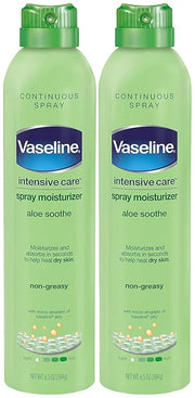 Vaseline Aloe Soothe Spray 2-Pack – Non-Greasy, Fast-Absorbing All-Over Soothing Moisturizer for Dry Skin, 6.5 Oz Ea - Pro...