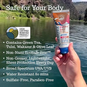 SPF 45 Every Day Tint Mineral Sunscreen | 2.5 Fl Oz Biodegradable, Paraben Free & Reef Safe Sunscreen | Non-Greasy Tinted ...