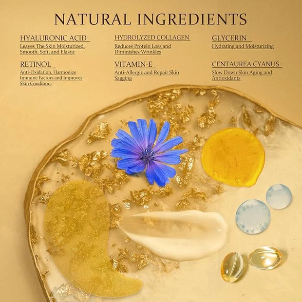 Hydrogel Eye Patches for Dark Circles, Puffy Eyes & Wrinkles - Collagen & Hyaluronic Acid Infused Under Eye Masks, Hydrati...