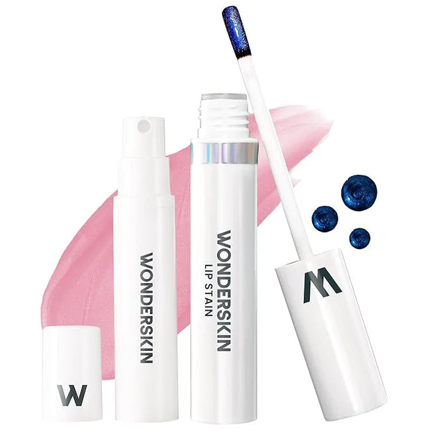 Wonderskin Wonder Blading Lip Stain Peel Off and Reveal Kit - Long Lasting, Waterproof Pink Lip Tint, Transfer Proof Natur...