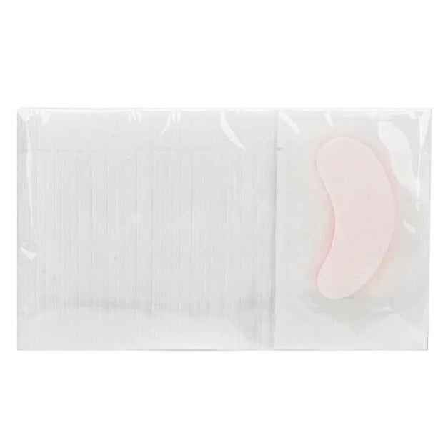 100 Pairs Hydrogel Under Eye Gel Patches Lint Free Eye Lash Pads Eyelash Extension Tool Mask Eyepads, Transparent/Pink - P...