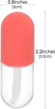 Capsule Shaped Mini Lip Gloss, Shaped Lip Gloss Bottles, Refillable Lip Balm Bottles Containers, Cosmetic Dispenser Beauty...