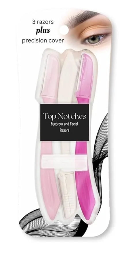 Eyebrow And Facial Razor With Precision Cover-3 Count Dermaplaning Razor For Women - Product Image