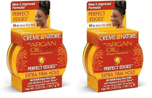 Creme of Nature with Argan Oil From Morocco Perfect Edges Hair Gel, 24 Hour Hold with Moisture and Exotic Shine, Extra Fir...