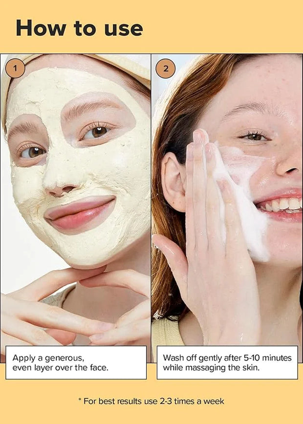 I DEW CARE Wash Off Face Mask - Cookie O' Glow | Hydrating and Purifying for Dry Skin with Cocoa Seed Butter, Korean Facia...