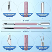 2PCS Metal Lilac Cuticle Pusher