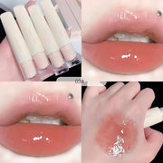 4 Colors Jelly Glossy Lip Gloss Set,Long Lasting Moisturizing Tinted Lip Balm,Plumping Water Lip Glaze, Mirror Hydrating L...