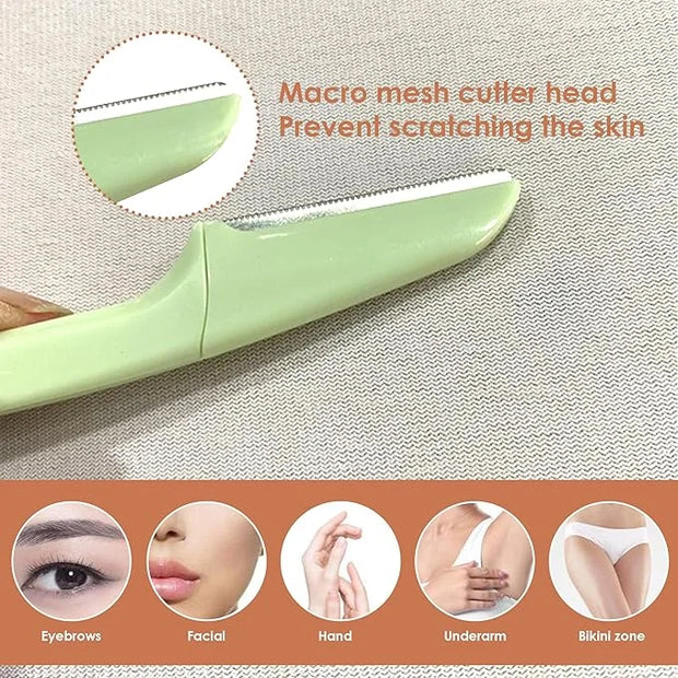 Eyebrow Razor - Premium Facial Hair Remover for Women, Smooth Dermaplaning Tool, Gentle & Safe, Stainless Steel, Compact D...