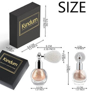Highlighter Powder Spray, Ksndurn Malt Gold Glitter High Gloss Spray - Shimmer Sparkle Powder Makeup Spray - Product Image