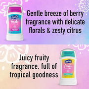 Suave Aluminum-Free Deodorant, Kids & Teen Girls – Fresh Vibes Berry Bliss & Awesome Blossom, 48H Protection, 1.2 Oz Ea - ...