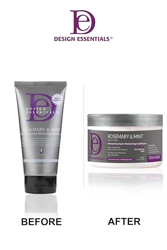 Design Essentials Rosemary & Mint Stimulating Super Moisturizing Conditioner for Dry, Thick, or Brittle Hair; Sulfate-Free...