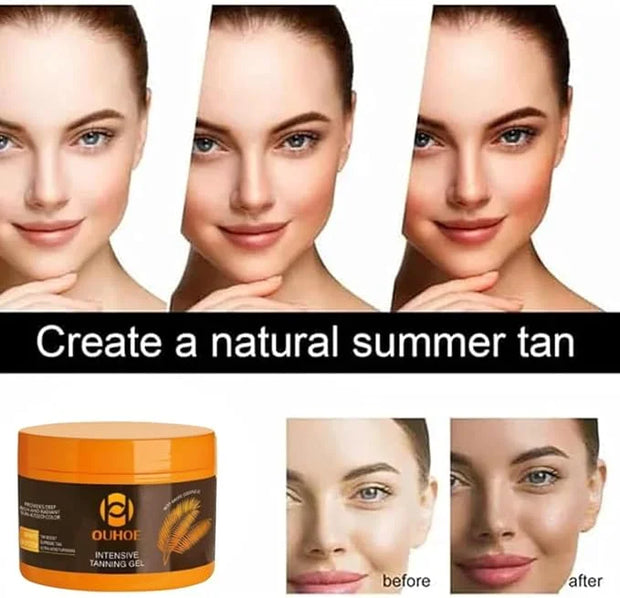 Intensive Tanning Gel, Natural Tanning Lotion, Brown Intense Tanning Gel For Body Outdoor Summar Beach Women For Sunbeds &...
