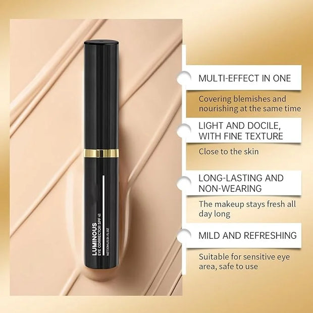 Luminous Eye Corrector,Luminous Eye Corrector Spf 41,Under Eye Color Corrector for Dark Circles,Peach Color Corrector, Ant...