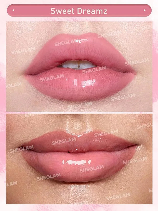 SHEGLAM Pout Pillow Cushion Lip GlossMoisturizing Liquid Lipstick High Shine Finish Sponge Tip Applicator Non-Sticky Lip G...