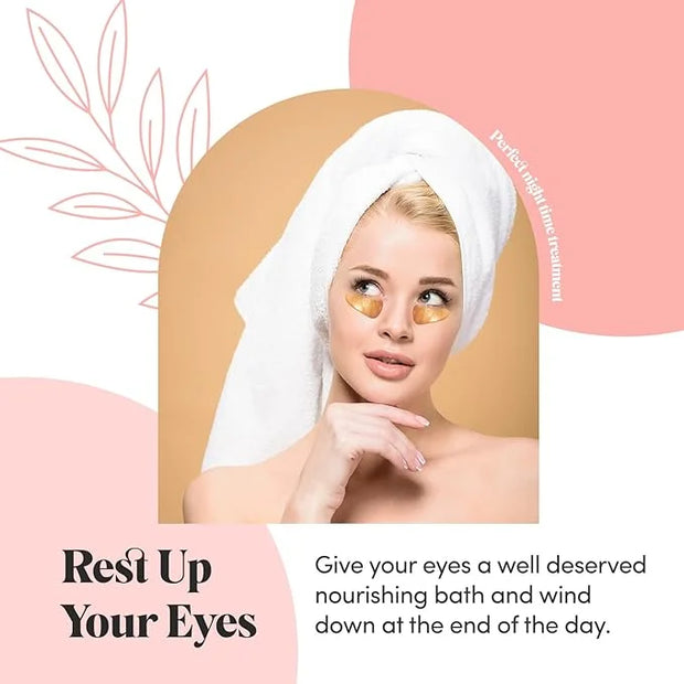 24K Gold Collagen Under Eye Mask - Bright Eyes Anti Aging Treatment - Product Image