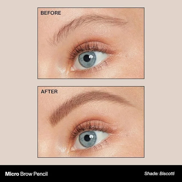Morphe Micro Dual Eyebrow Pencil - Dual-Ended Brow Pencil Featuring a Retractable, Ultra-Precise, Pointed Tip - Richly Pig...