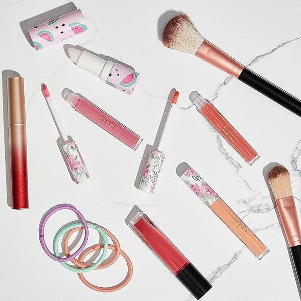 Nicole Miller Lip Gloss Collection Shimmery Glosses for Women and Girls Long Lasting Color Set with Rich Varied Colors, Fl...