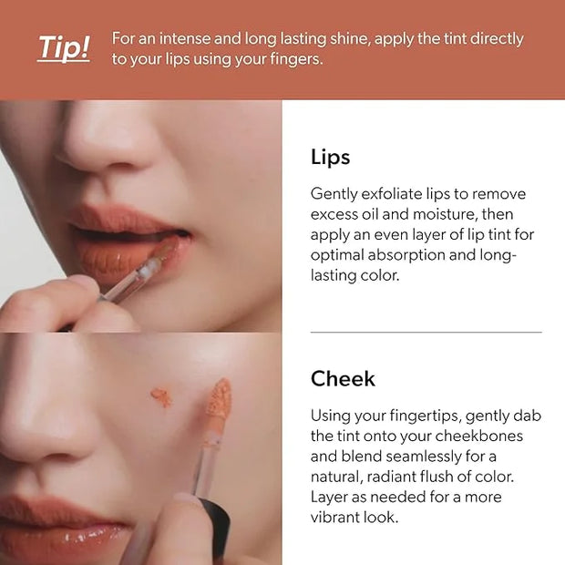 ENTROPY Makeup 2-in-1 Charm Shiny Glowy Lip & Cheek Gloss Tint Keychain, High Pigment Glossy Lip Color & Plumping Gloss, C...